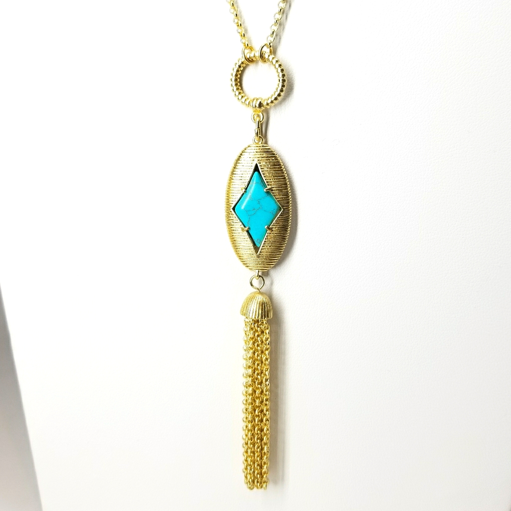 Sale !! Turquoise Tassel Choker Necklace New
